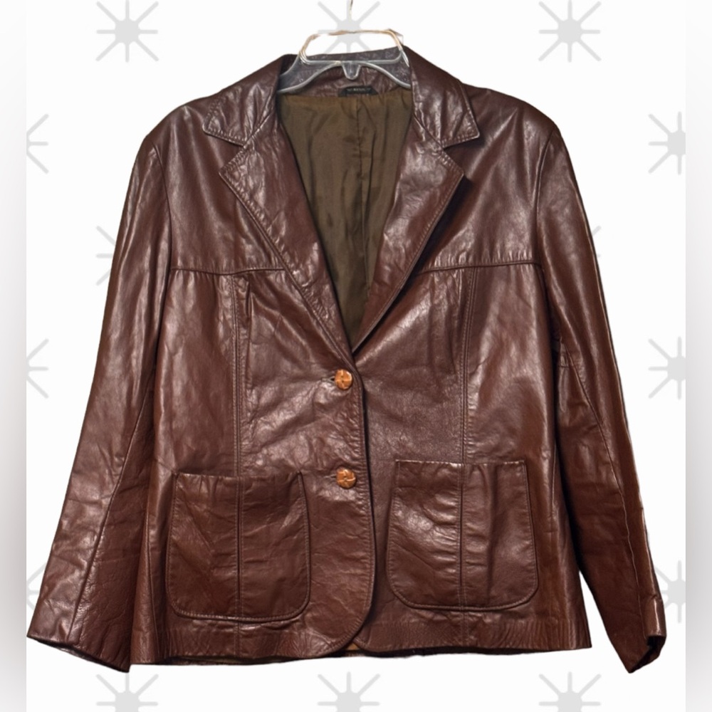 Vintage The Leather Shop (Sears) Leather Western Cut Jacket